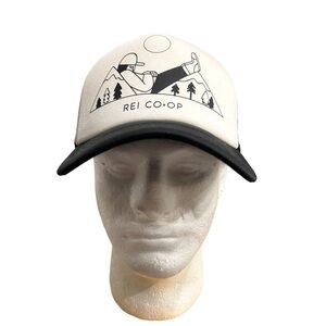 REI Black and White Trucker Hat